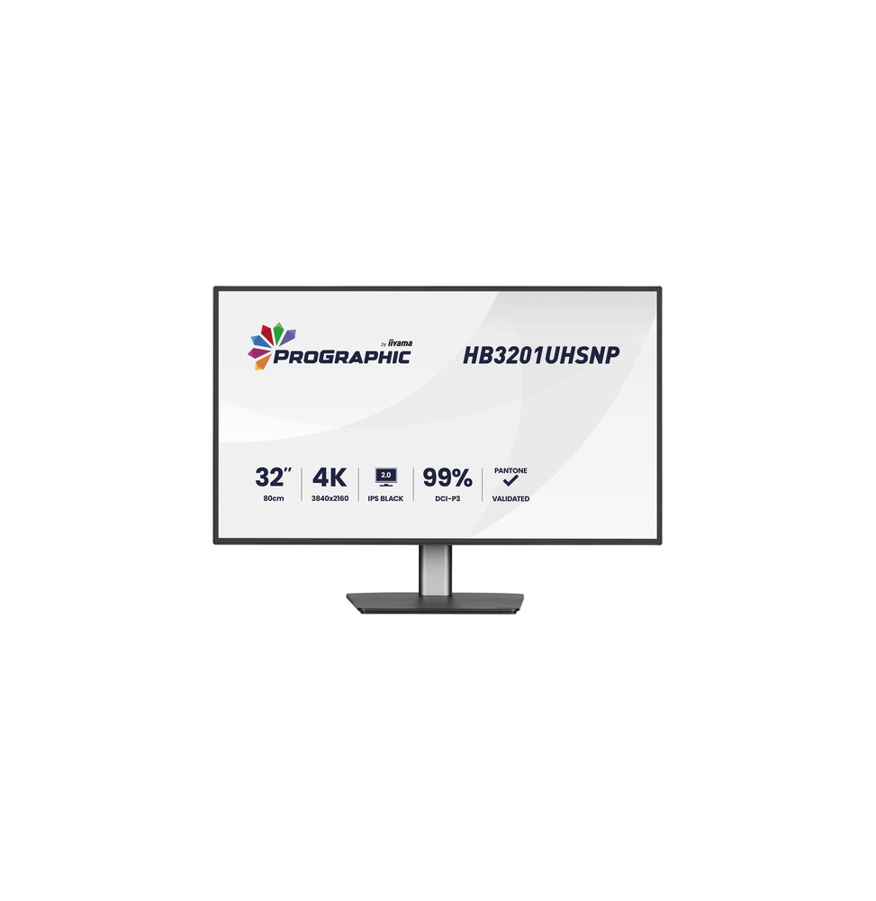 Ecran Prographic IIYAMA 32 Noir Ultra mince IPS 16:9 3840x2160 60Hz 450cd/m  4m