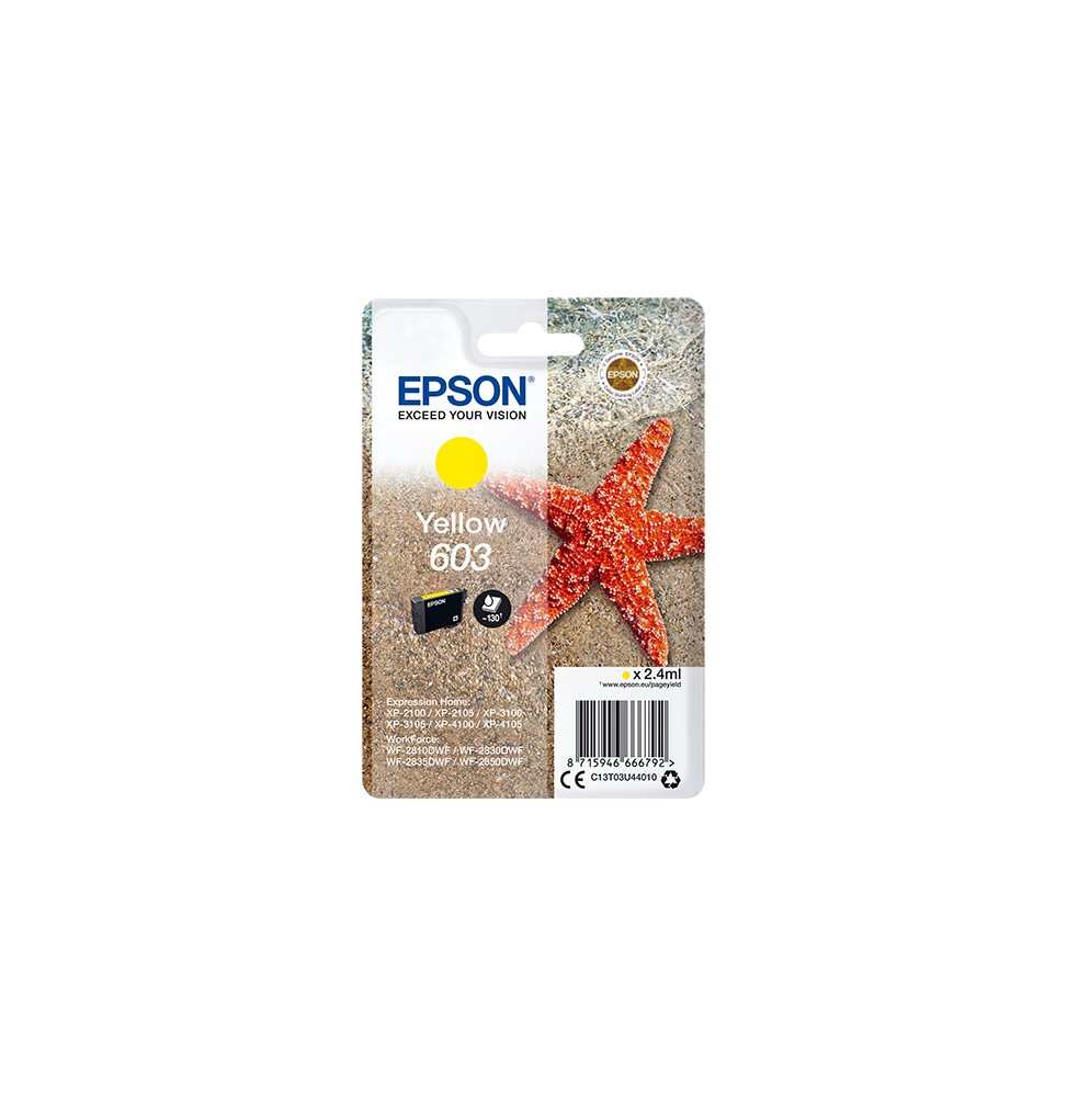 EPSON Cartouche Etoile de Mer 603 Yellow 2,4ml