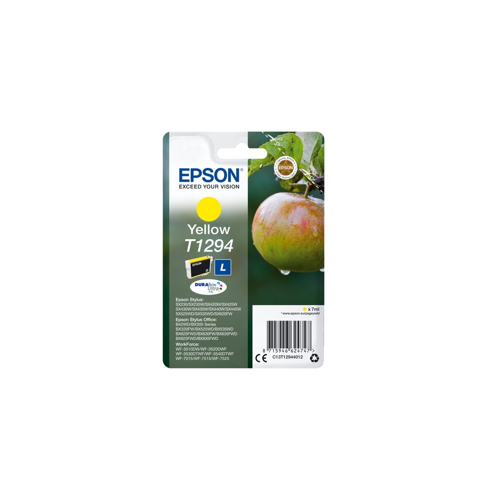 EPSON Cartouche Pomme T1294 Encre DURABrite Ultra Jaune 7ml