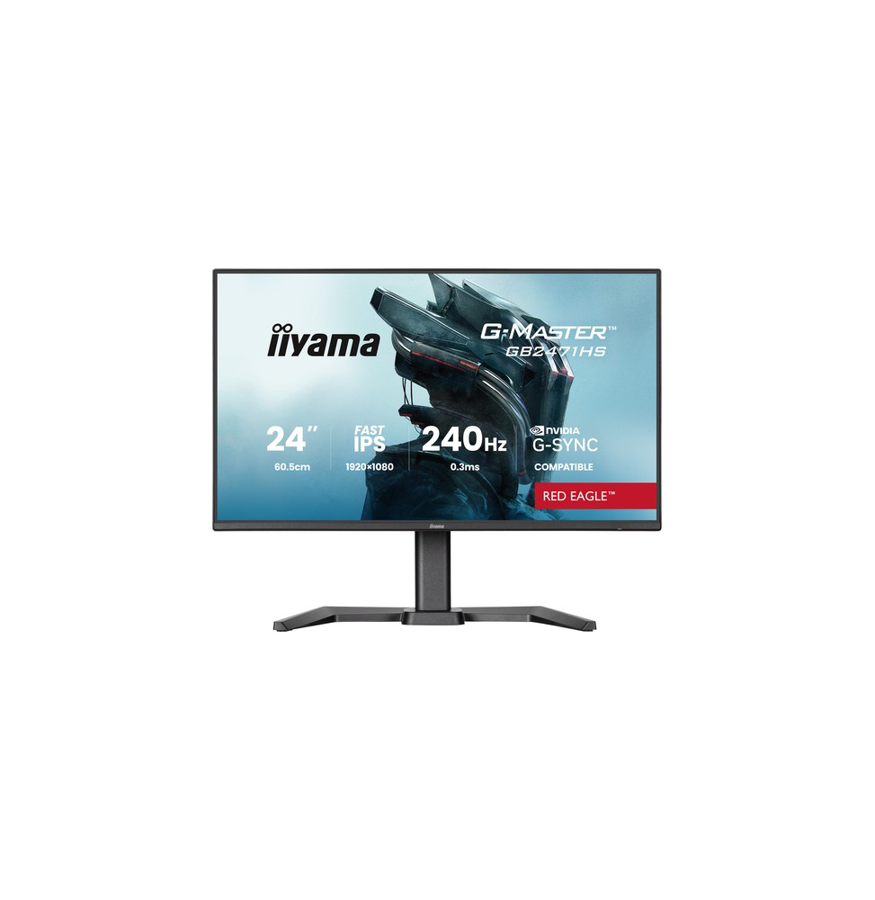 Ecran IIYAMA 23.8'' G-Master Red Eagle Noir Fast IPS 1920x1080 16:9 0.3ms 350cd/