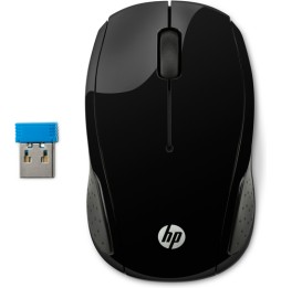 HP 200 Noire - Souris sans fil  1er prix, Forme Galbée, Résolution capteur 1000