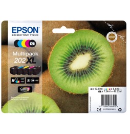 EPSON Multipack Kiwi 202XL Encre N,C,M,J 1x13,8ml+3x8,5ml