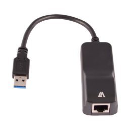 Adapateur USB 3.2 gen 1 m le/RJ45 femelle noir - compatible 1Gbps - Plug&Play -