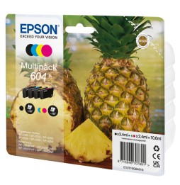 EPSON Multipack 4-colours Ananas 604 Ink 1 x 3.4 ml Black, 3 x 2.4 ml CMJ Alarmé