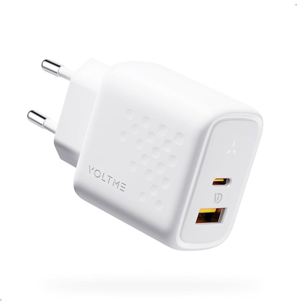Chargeur GaN 2 ports USB-C 45W - coloris blanc - en sachet