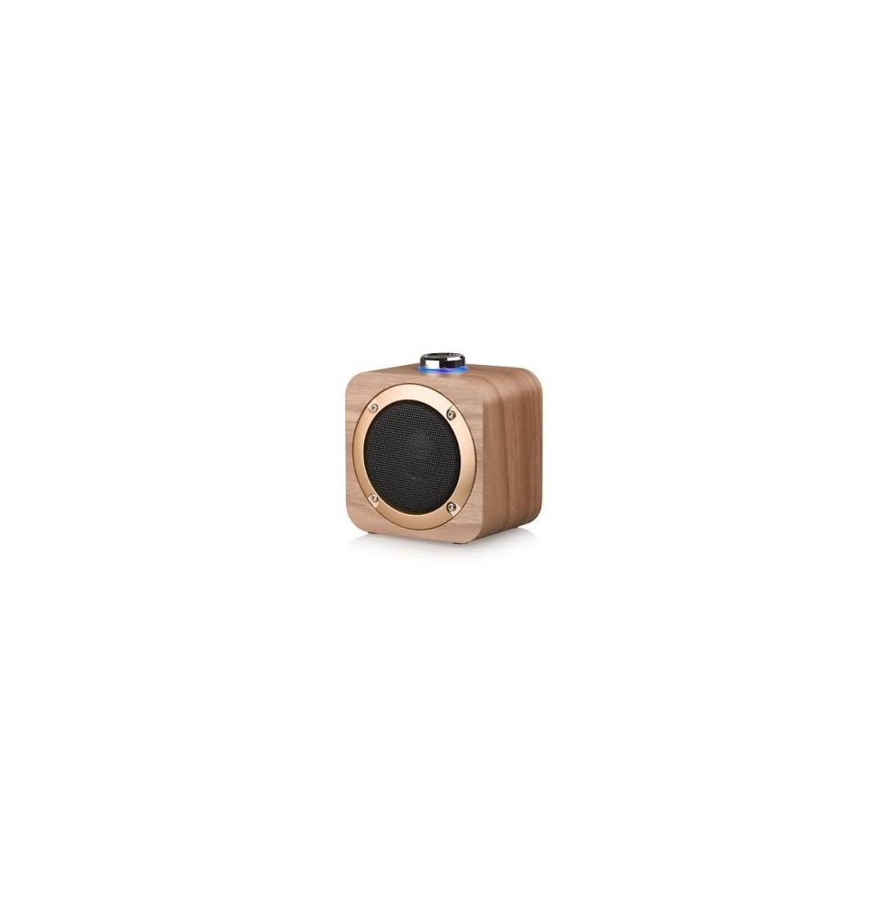Enceinte Bluetooth Halterrego en bois , BT V5.0, RMS 3W ,  batterie rechargeable