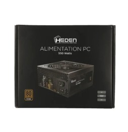 Alimentation PC ATX HEDEN 80PLUS BRONZE 550W Ventilateur 120 mm / PFC.
